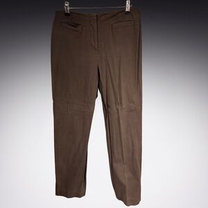 Talbots Brown Straight Leg Ankle Pant